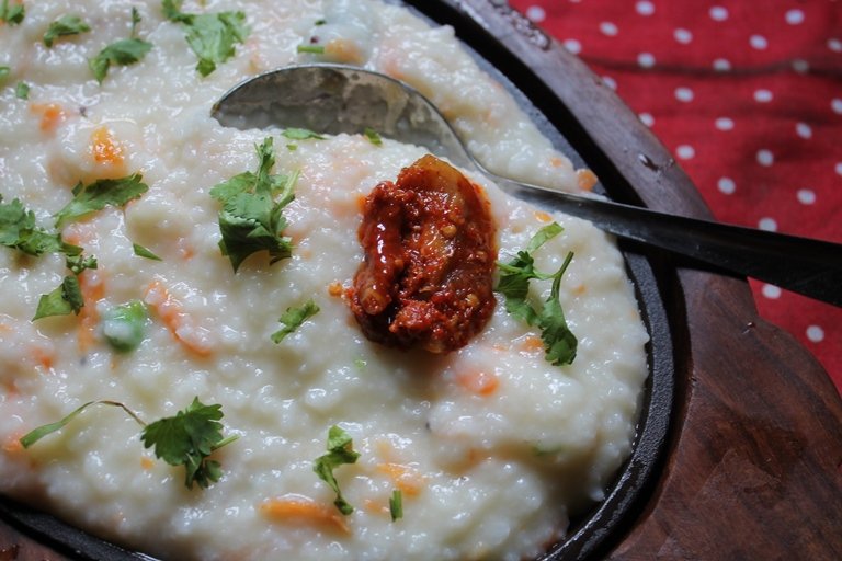 Carrot Cucumber and Curd Rice curd rice